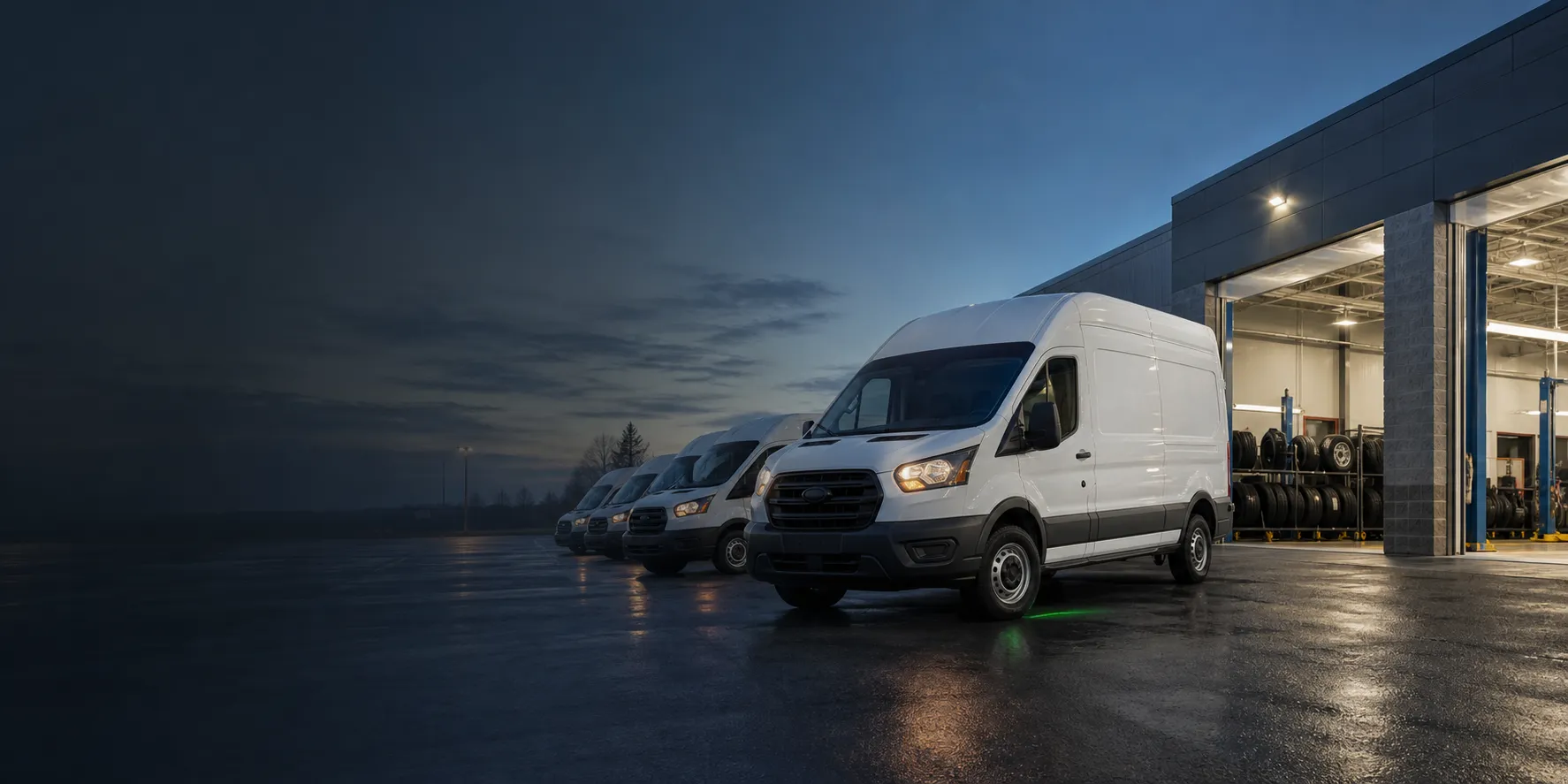 Connected fleet service vehicles